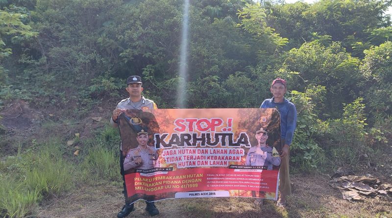Polsek Krueng Sabee Gencarkan Patroli dan Sosialisasi Karhutla, Pastikan Wilayah Bebas Titik Panas
