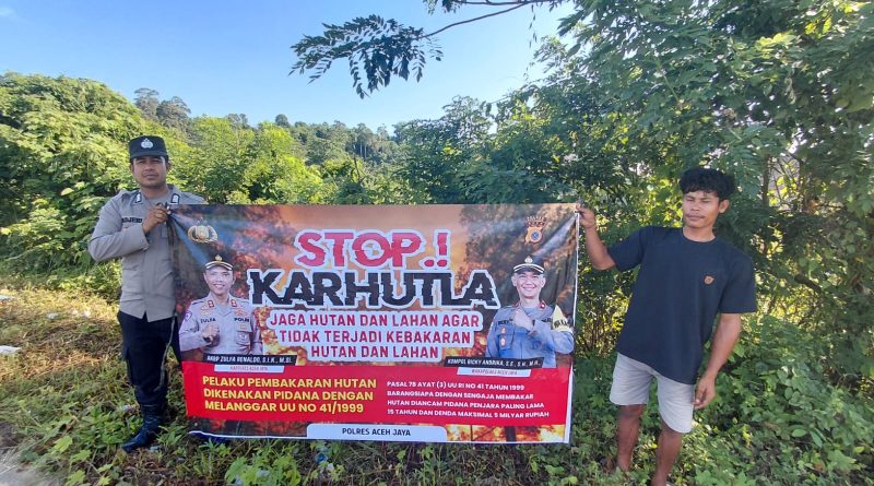 Polsek Krueng Sabee Tingkatkan Patroli dan Sosialisasi Pencegahan Karhutla, Pastikan Wilayah Tetap Bebas Hotspot